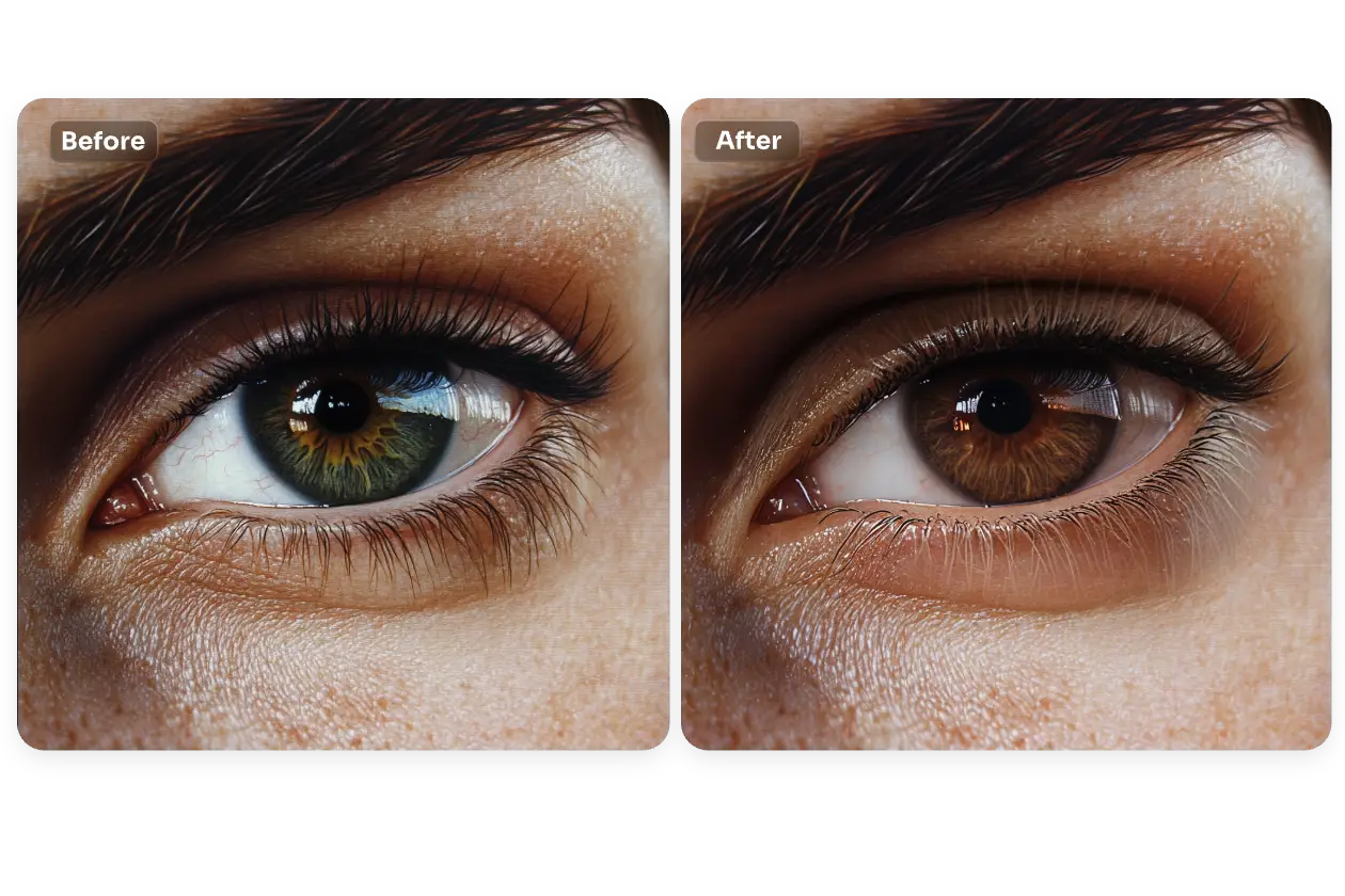 Augenfarbe im Foto mit AI Ease ändern