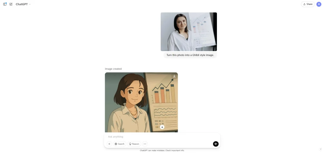 chatgpt erstellt ein Bild im Studio-Ghibli-Stil