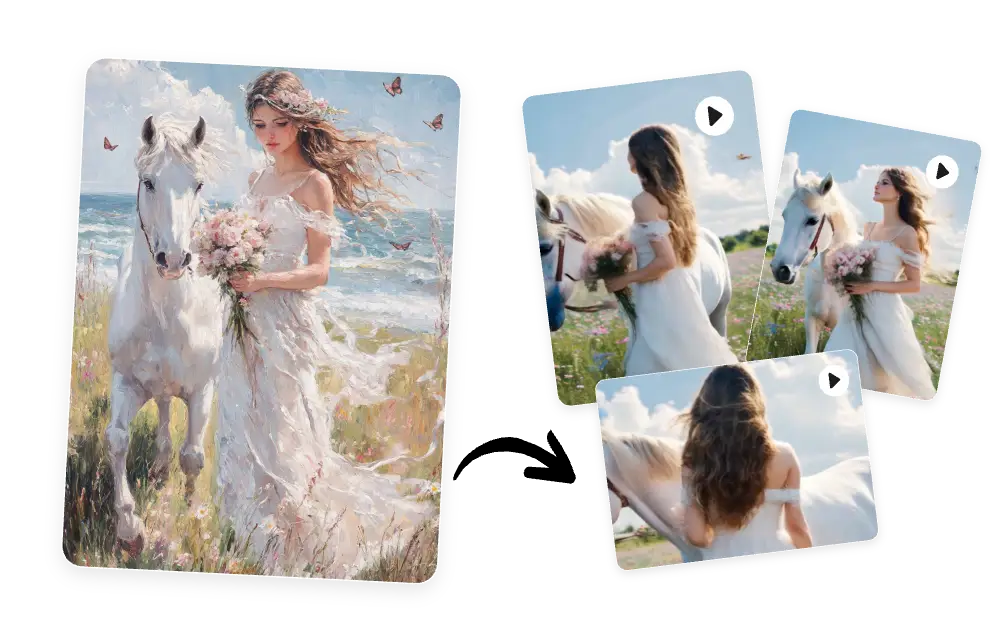 convertir una novia en vestido de novia holiding flores imagen en un video de baile con movimientos elegantes