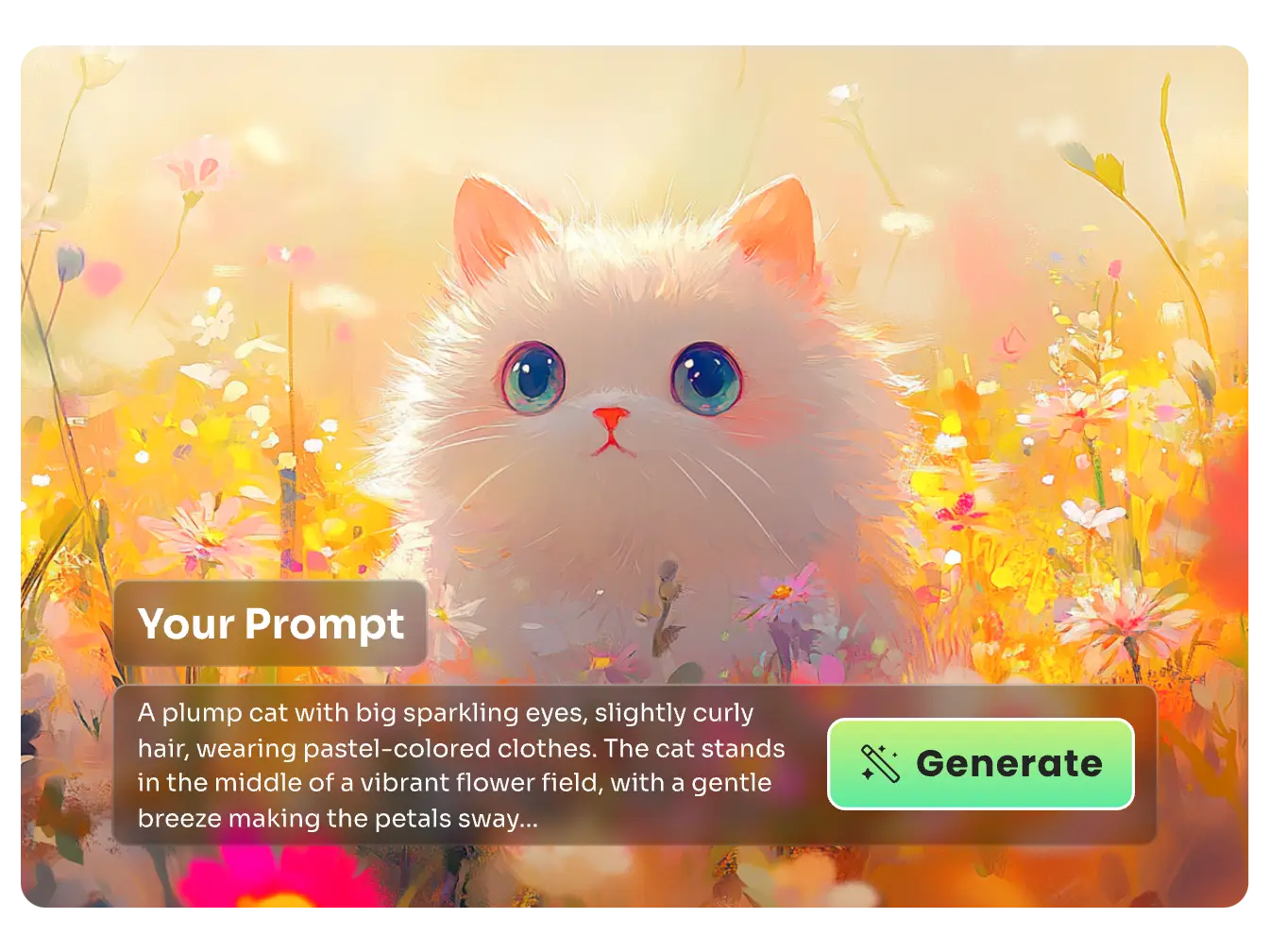 convertir l'invite de texte en un chat blanc