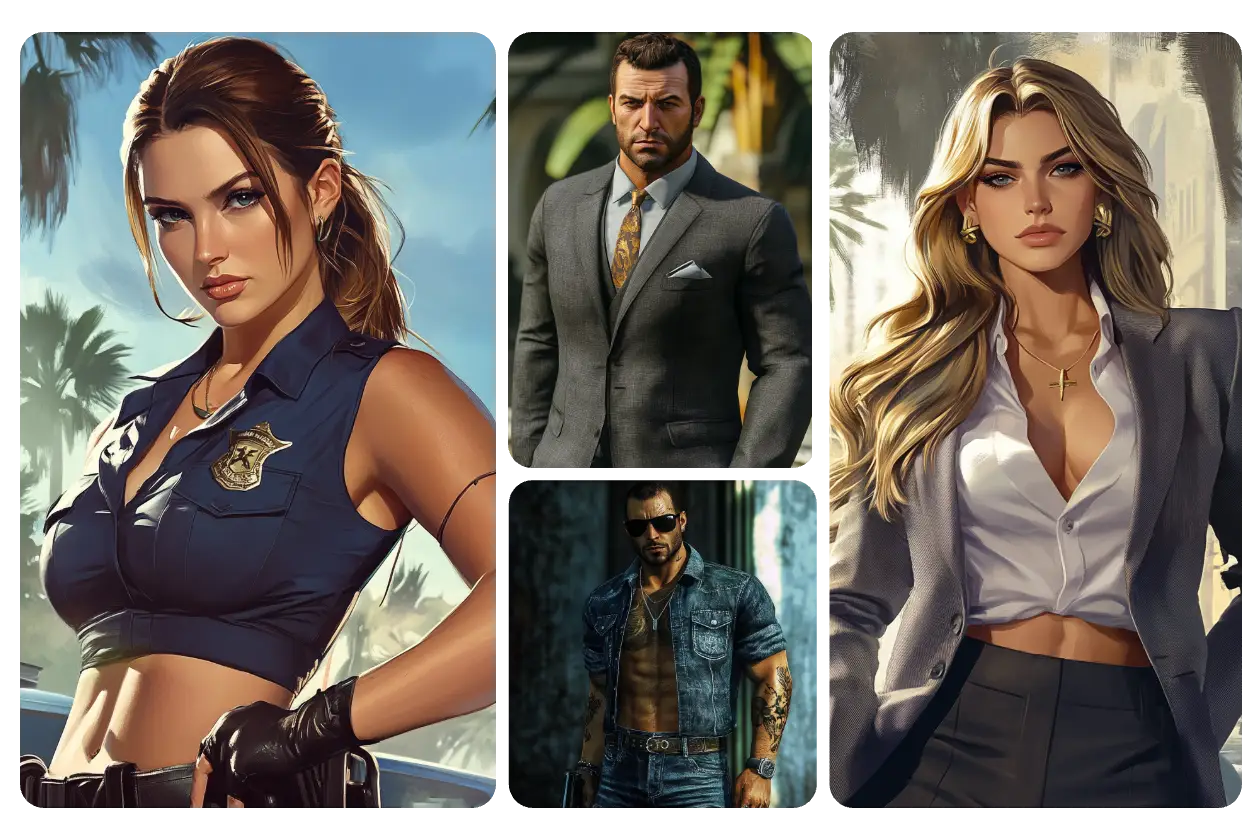 create unique gta characte with ai ease gta ai generator