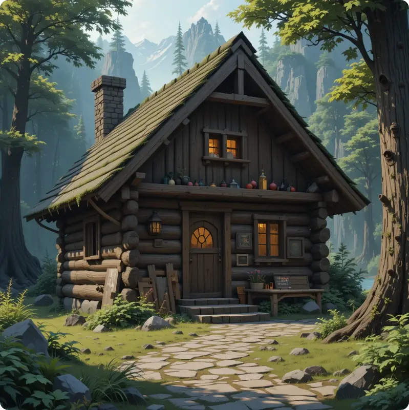 dnd ai art small village house