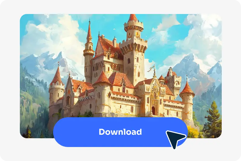 download the ai generated dreamlike castle image