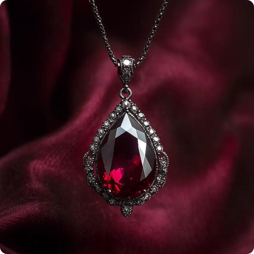 gemstone necklace generated by aiease jewelry generator