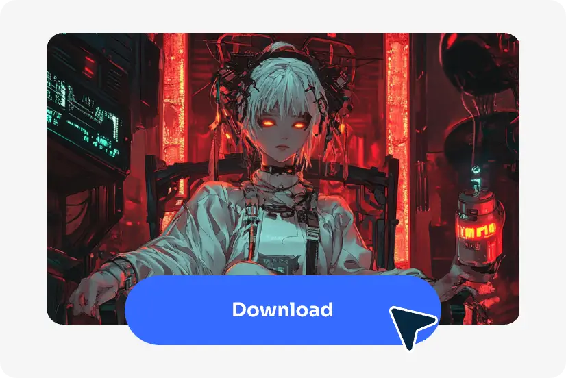 generate a manga girl image as album cover
