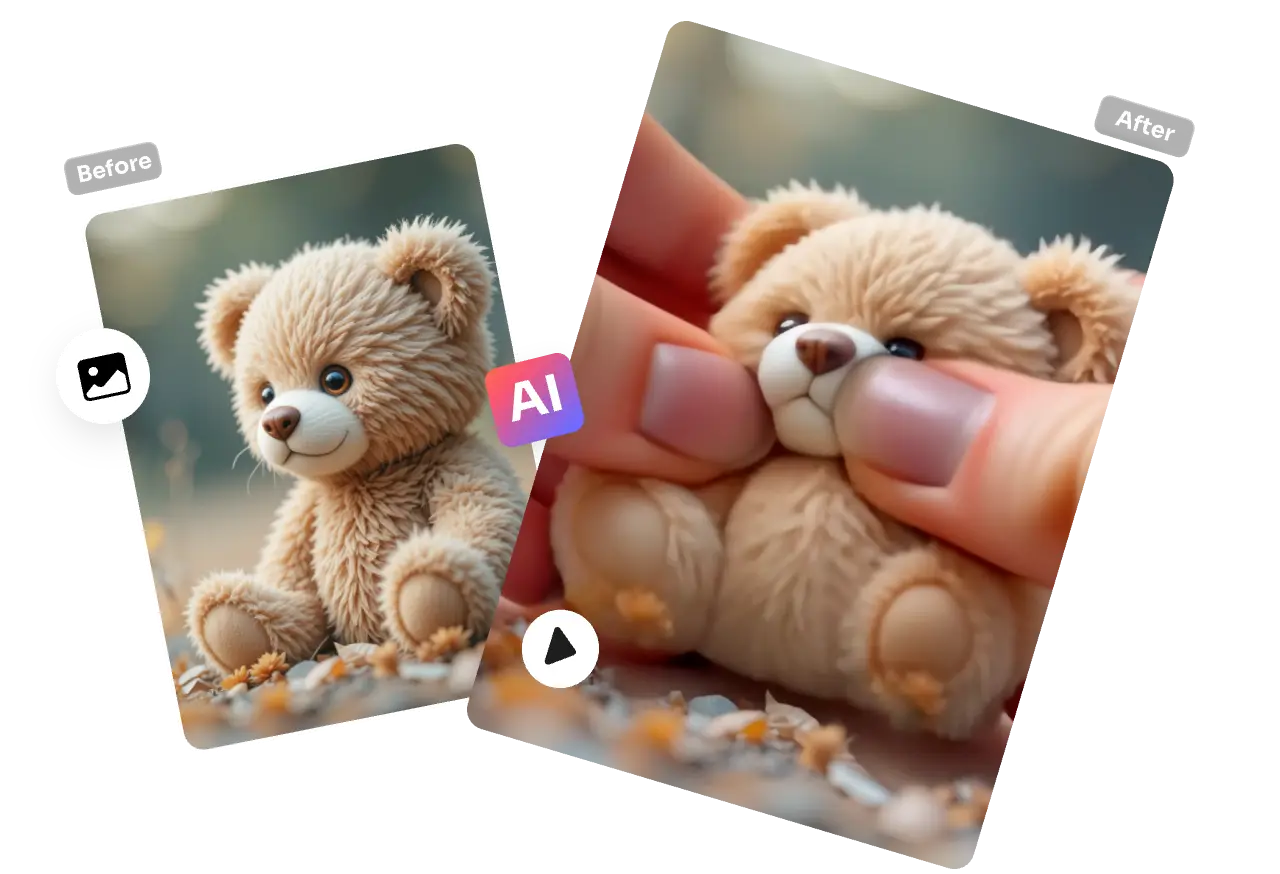 generate squish the bear video in AI Ease's AI squish video generator