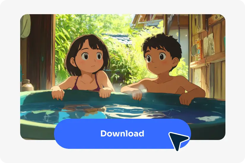get and download the ghibli picture of two cute boys and girls in aiease ghibli art generator