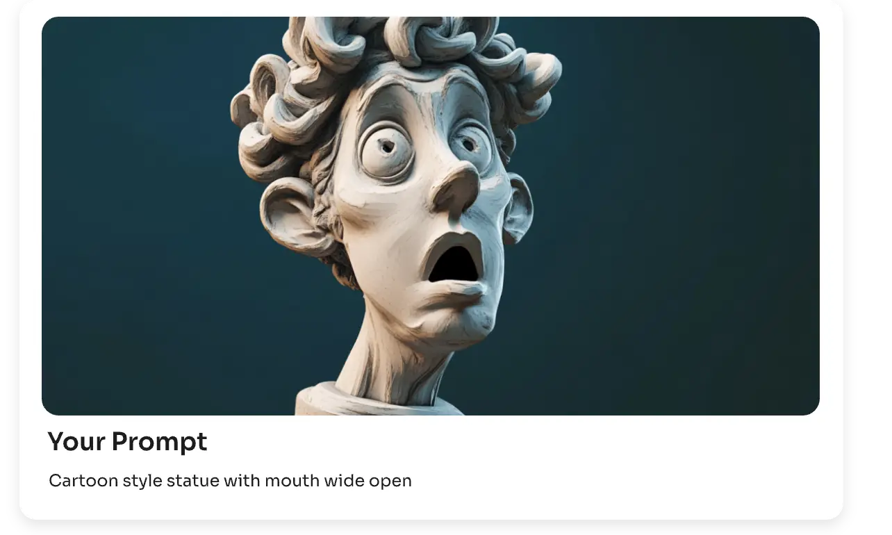 input text to generate statue with text-to-sculpture AI tool