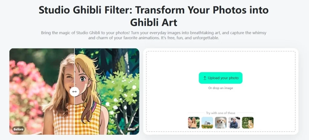 Insmind Ghibli AI Filter