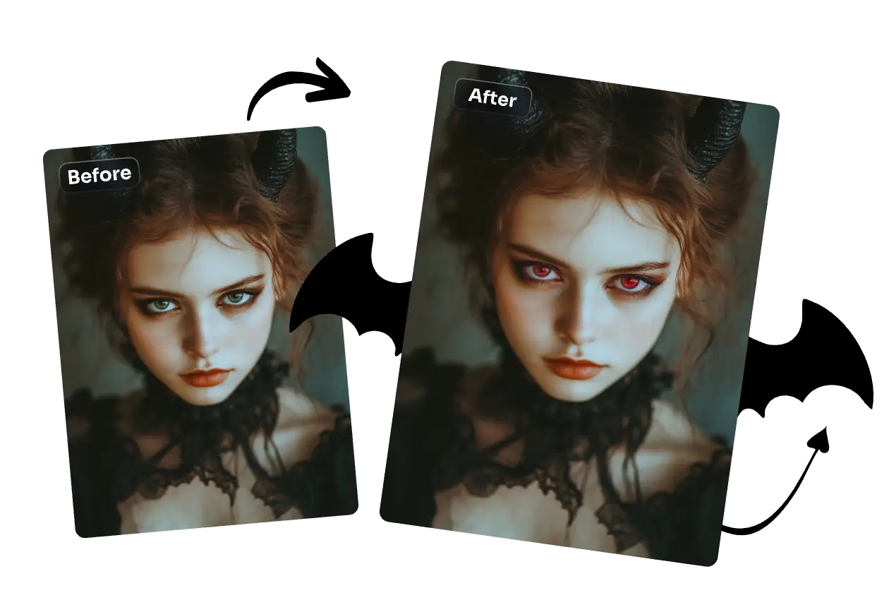 realistische ergebnisse mit dem ai ease eye color editor