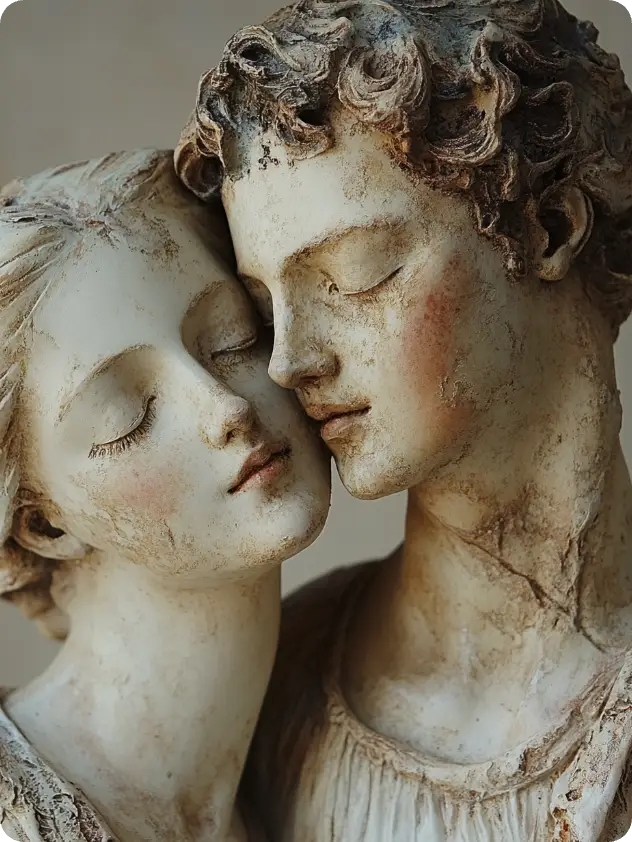 romantic style AI statue artwork from free AI statue art generator