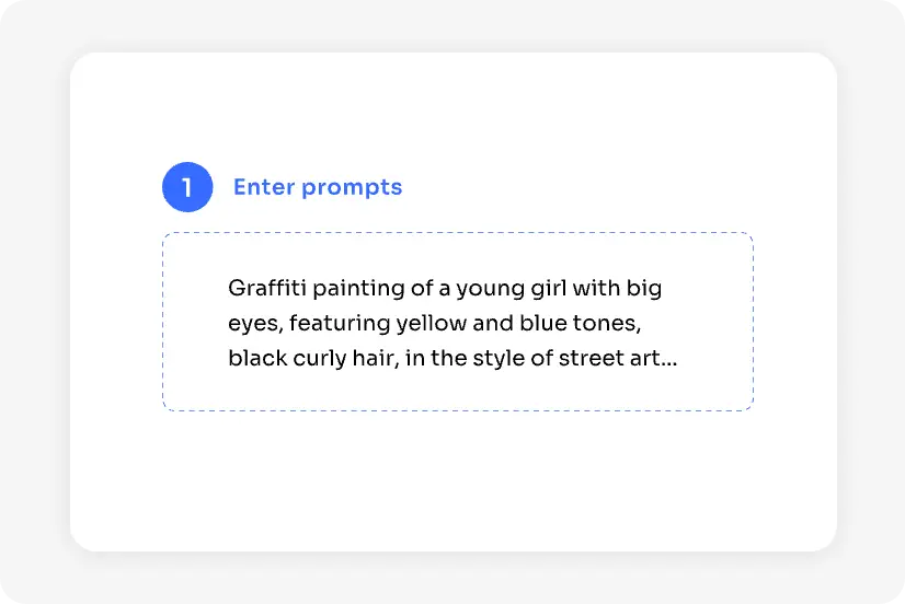 Text in AI Ease&#039;s Online-Graffiti-Generator eingeben