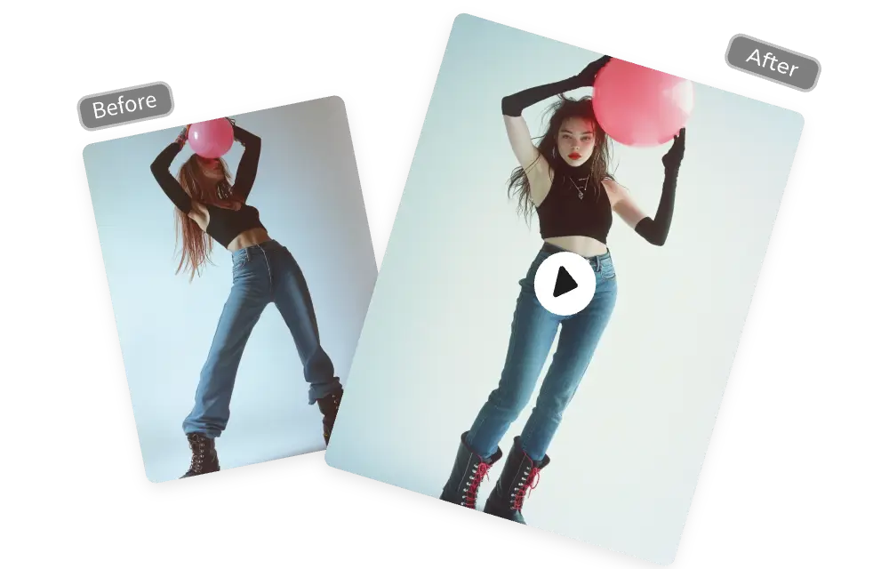 téléchargez une image et faites danser le modèle féminin avec ai ease photo animator