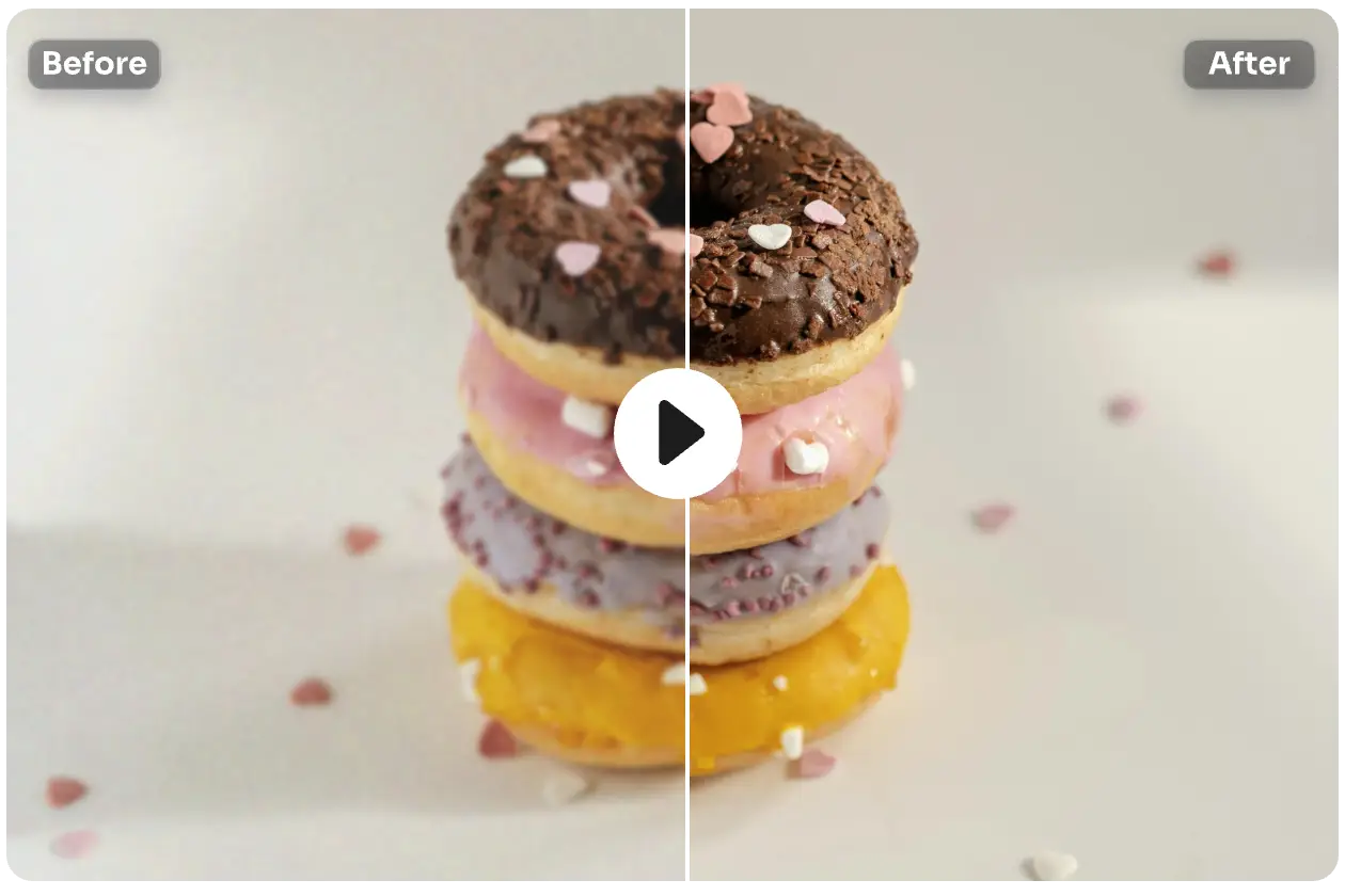 upscale the donald food video with AI Ease's online free AI video upscaler