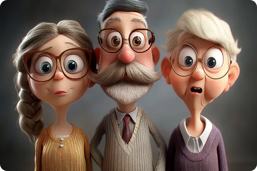 3d family photo generates by ai ease family photo maker