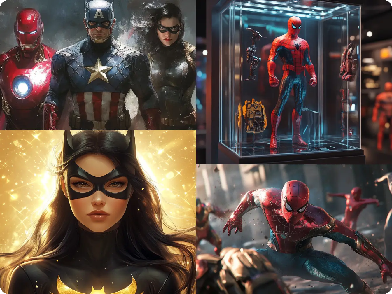 4 superhero world create by aiease ai superhero generator
