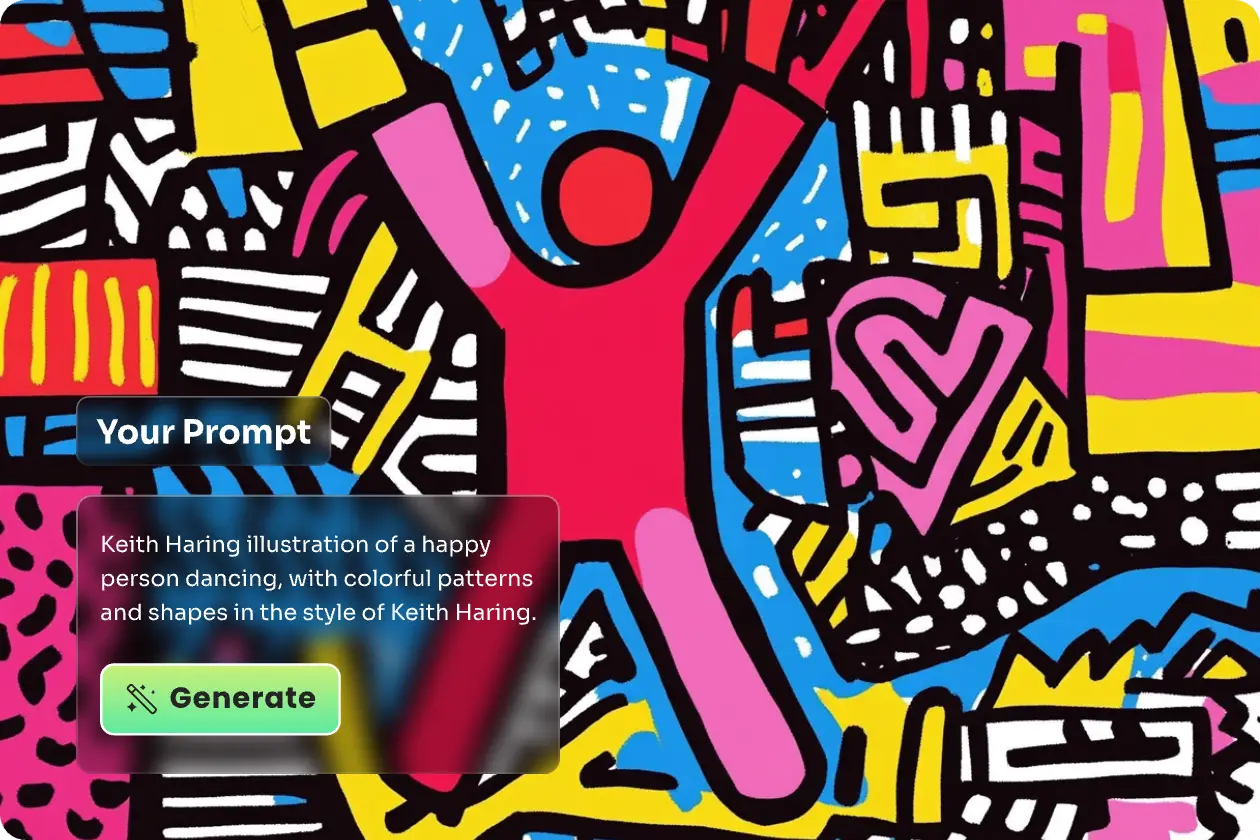 Keith Haring Pop Art styled coloring book cover