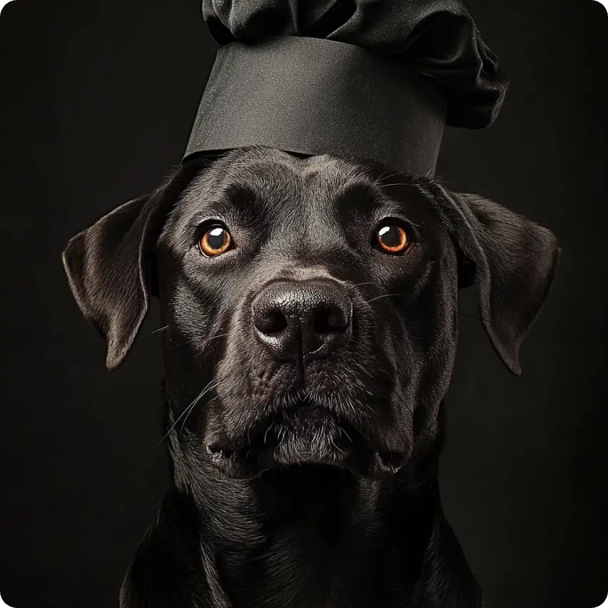 un chien noir généré par ai images generator