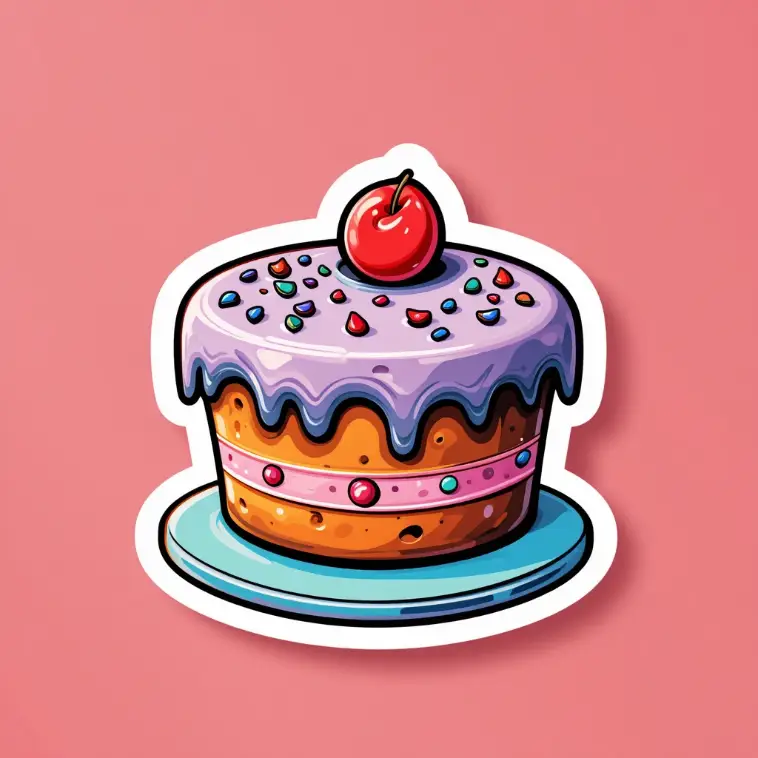 un autocollant de crêpe coloré fait dans aiease ai sticker generator