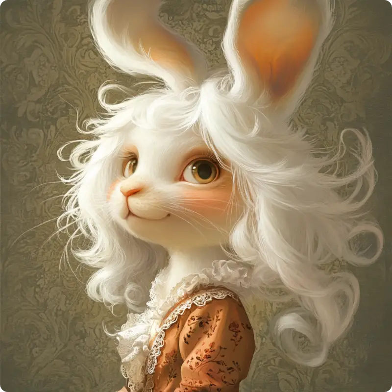 a cute white goat furry character made in aiease furry ai art generator