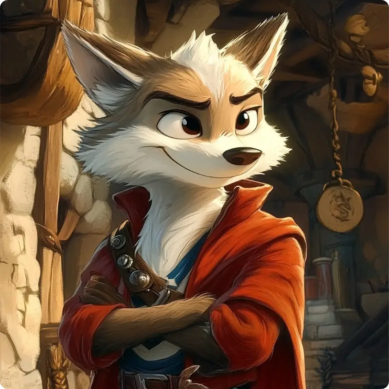 a handsome furry character made in aiease furry ai art generator