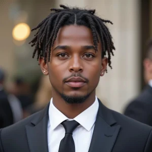 a man with a fashion modern dreadlocks