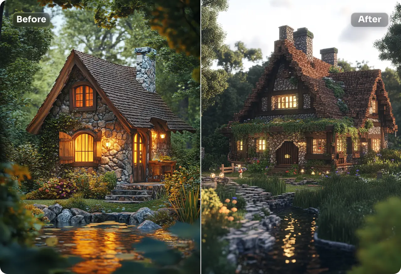 a minecraft build generated by minecraft ai fliter