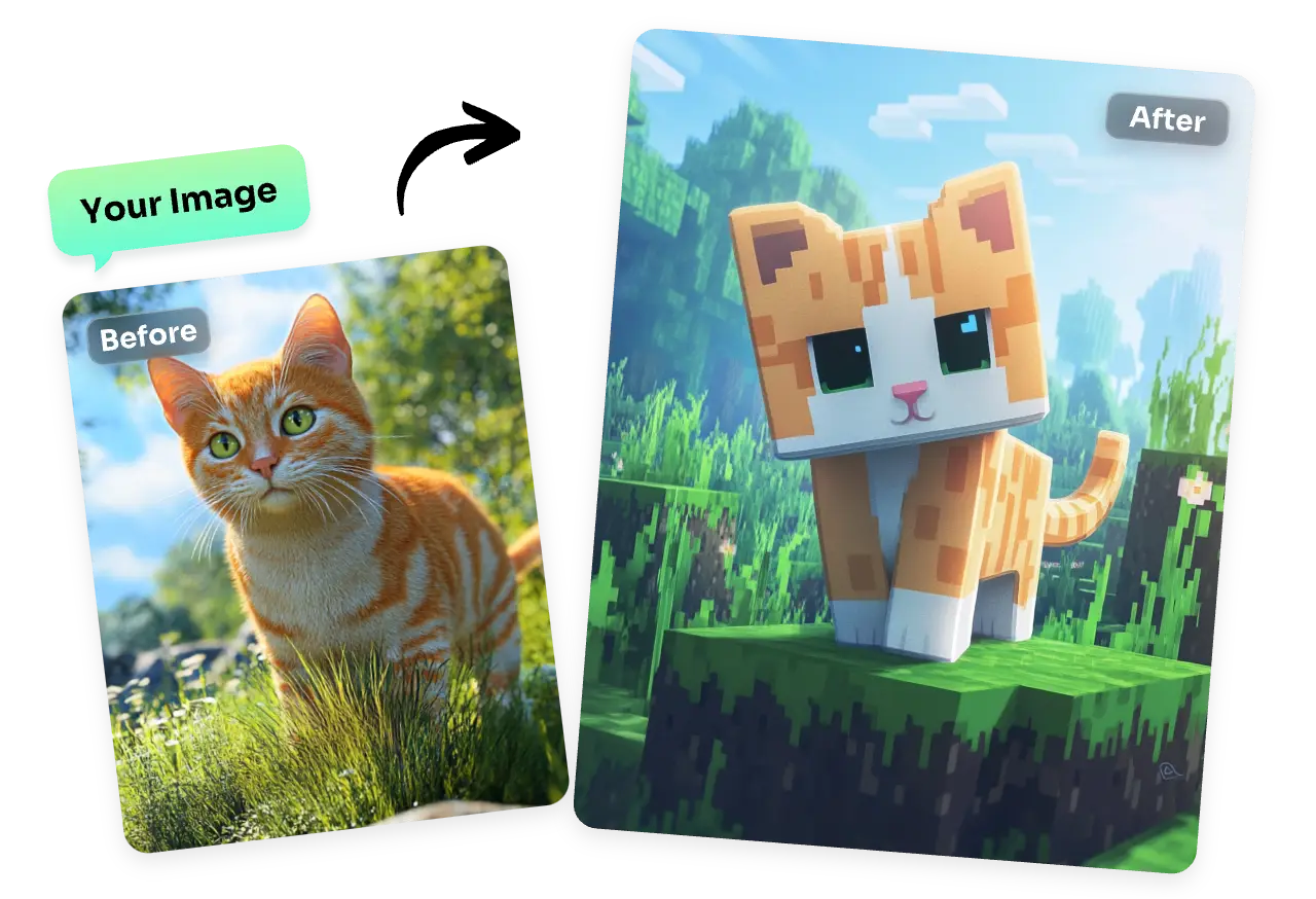 a minecraft cat generated by ai ease minecraft ai fliter