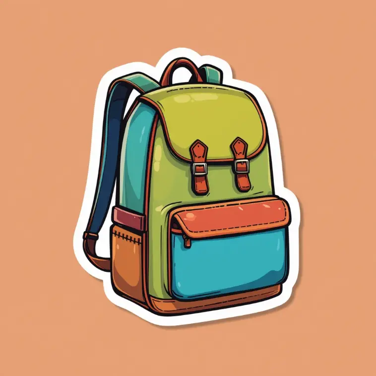 un autocollant de sac d'école fait en aiease ai sticker generator