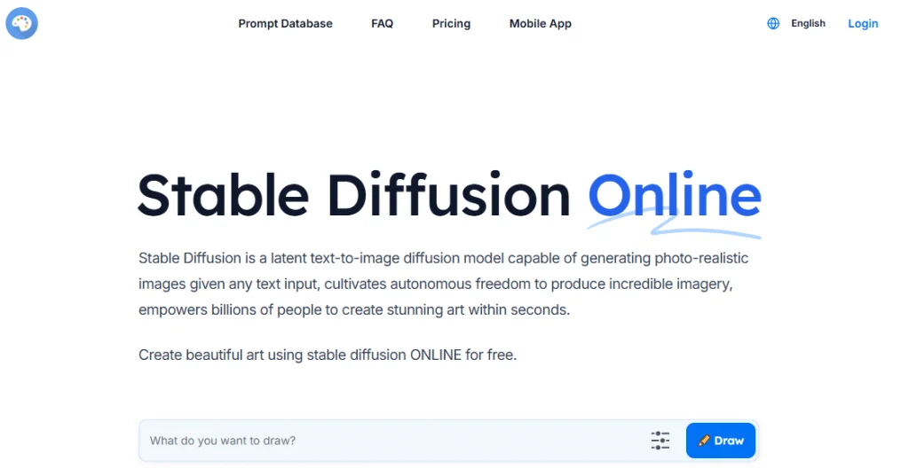 a screenshot of stable diffusion online ai image creator