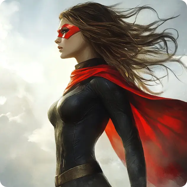 un super-héros généré par aiease ai superhero generator 1