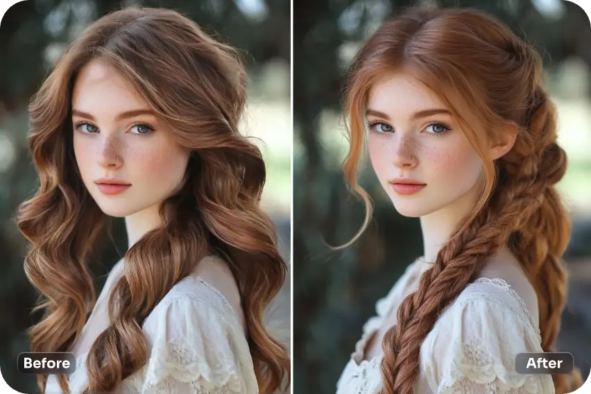 a young girl hairstyle for prom with ai ease