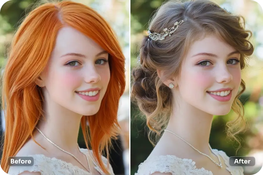 a young girl prom hairstyle with ai ease