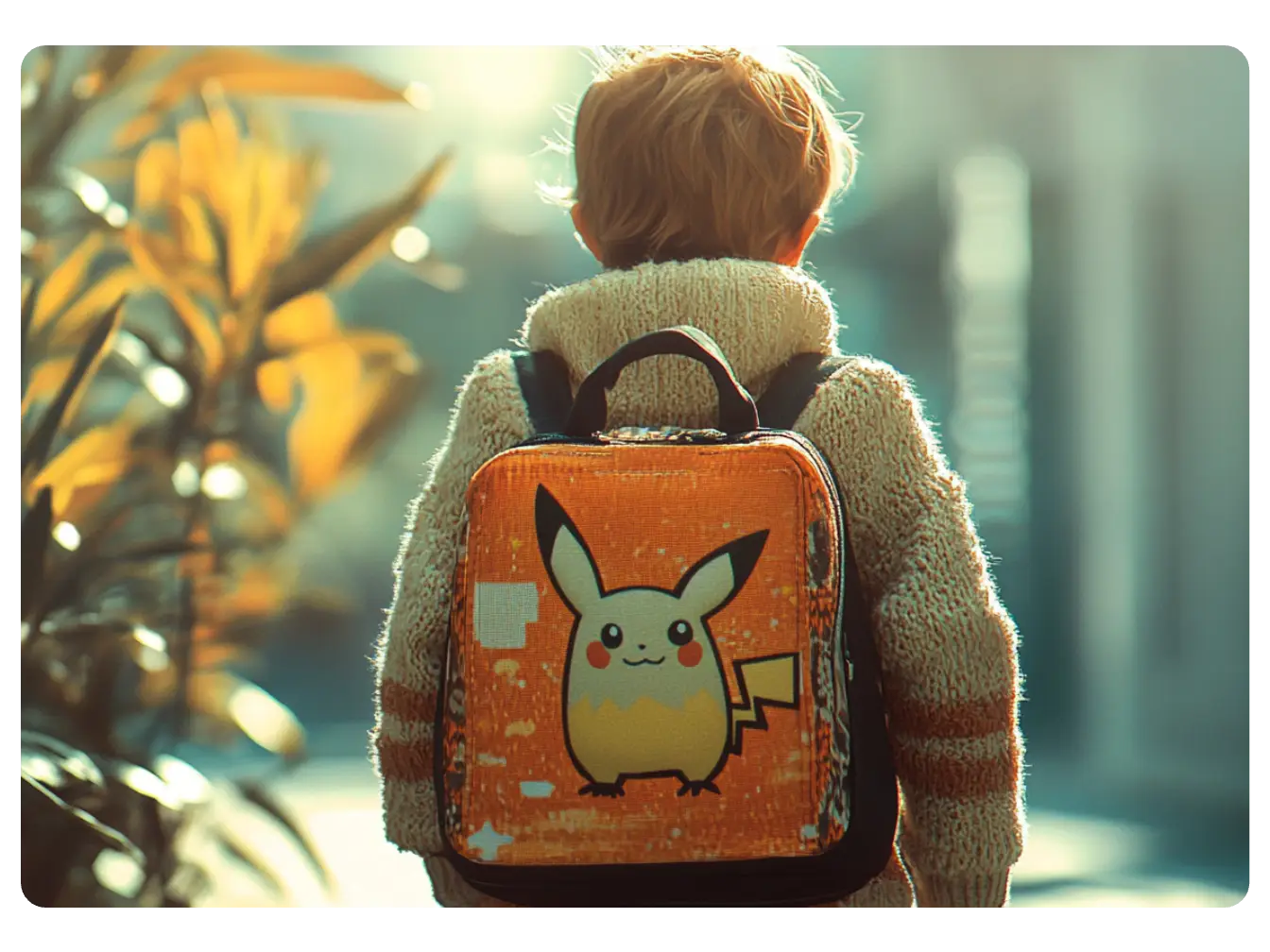 add ai generated pokemon pikachu to a shcoolbag product