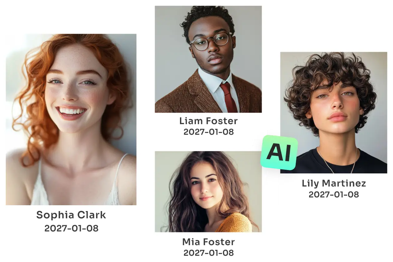 add name and date in photo online with ai ease