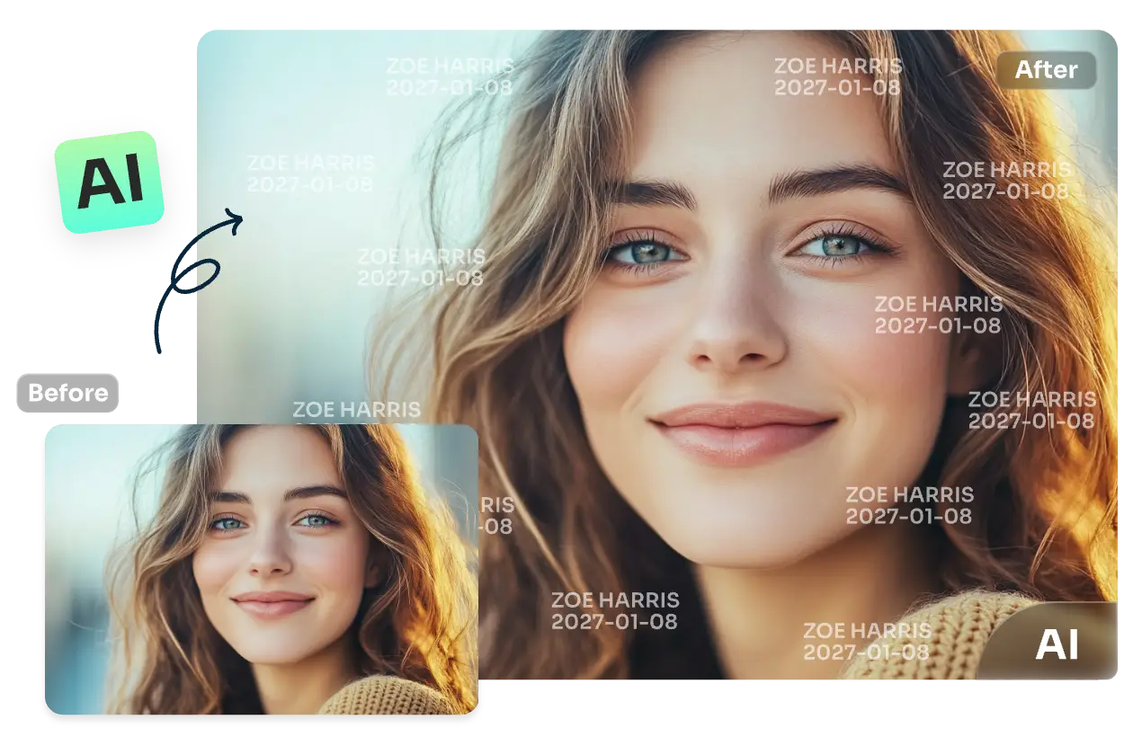 add watermarks in photo with ai
