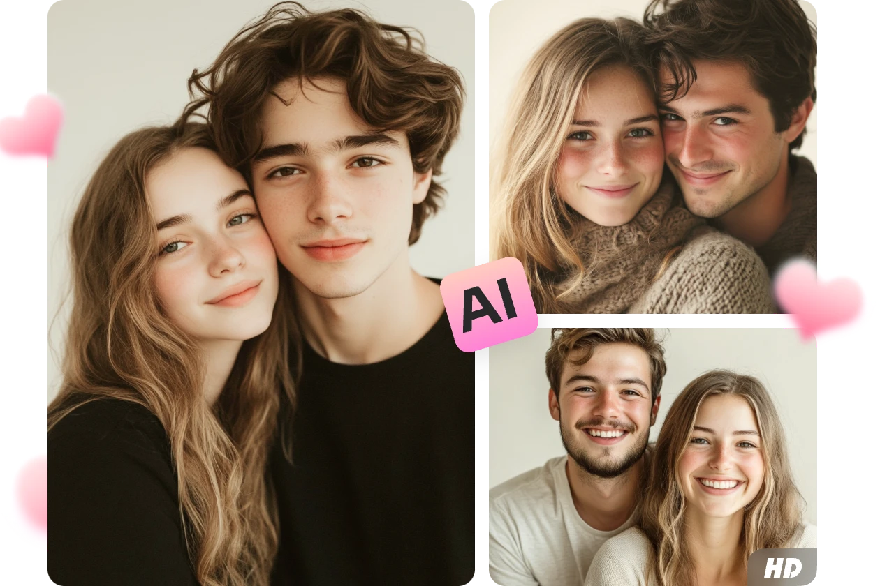 ai fotos de pareja con calidad hd