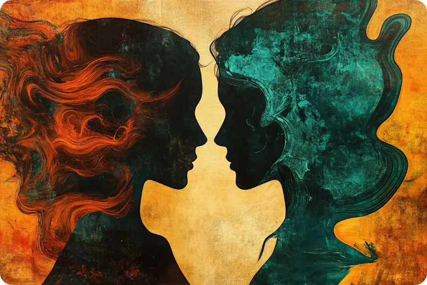 an ai concept art picture for two characters