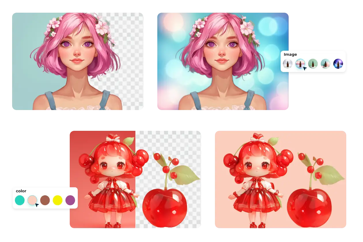 remover em lote os fundos de imagem e alterar com fundos coloridos ou fotográficos