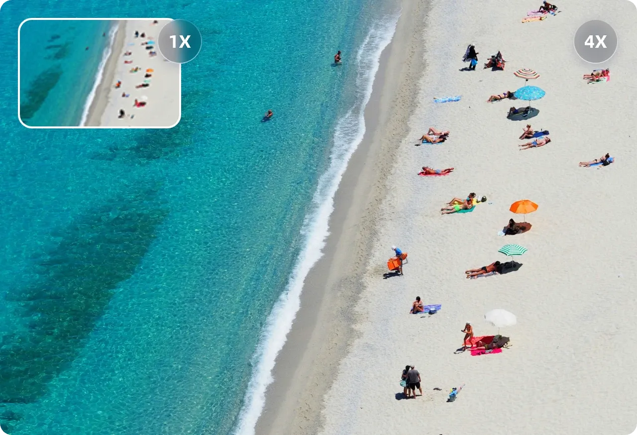 prima-e-dopo-gli-effetti-di-ingrandimento-della-spiaggia-vacanza-immagine-in-AI-Ease-immagine-ingrandimento-strumento