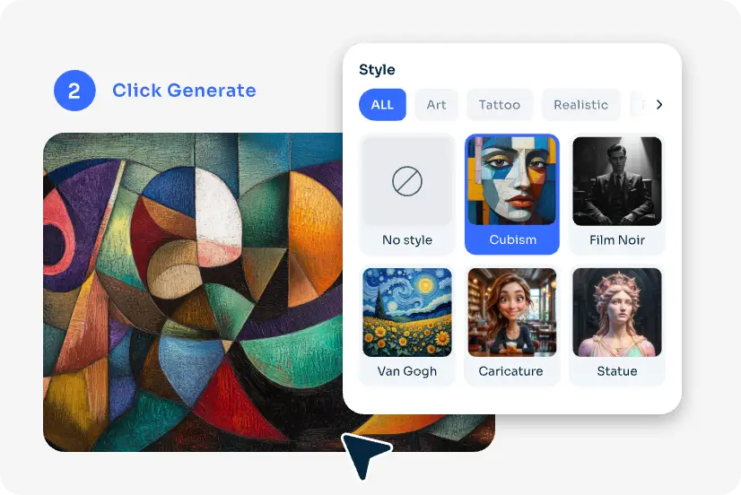 choose a cubism style