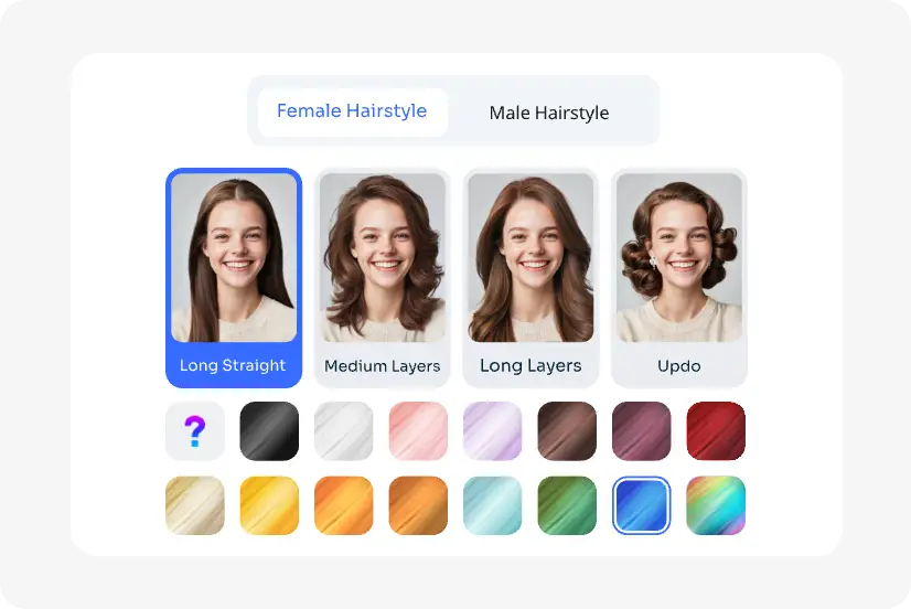 choose your hairstyle and hair color