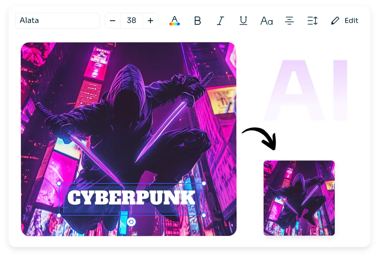 convert text into cyberpunk character