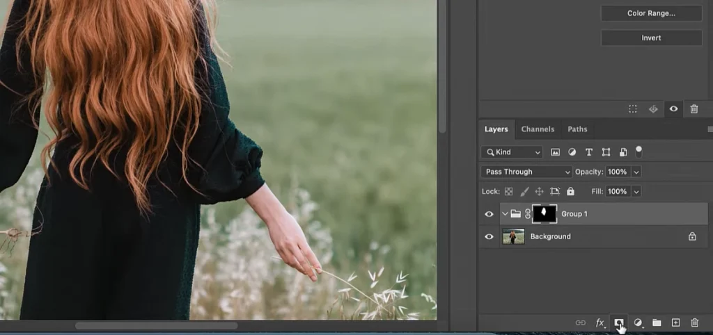 convert the selection into a mask in photoshop
