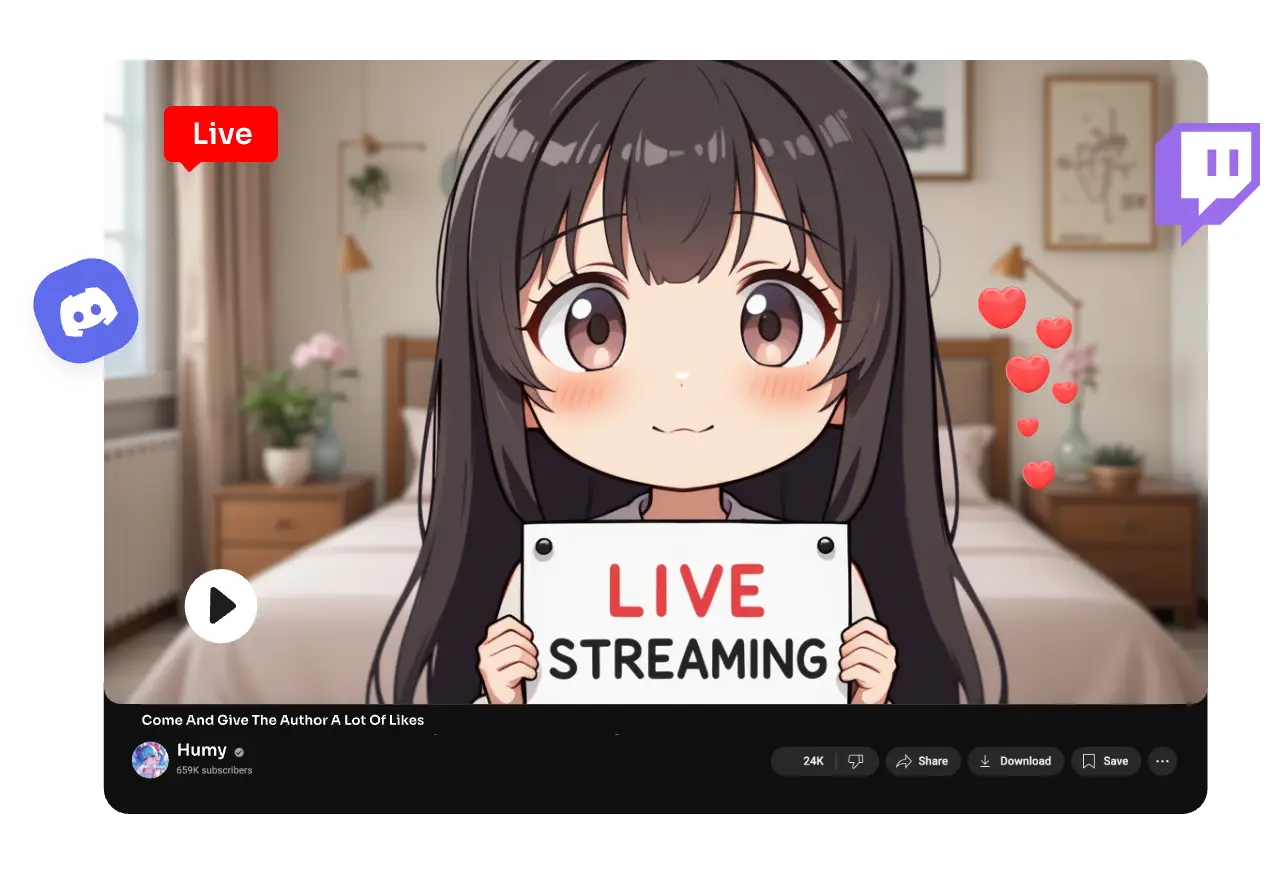 twitchやyoutube、discordなどのライブストリーミングチャンネル用に、かわいいアニメのpngvtuberを作ろう