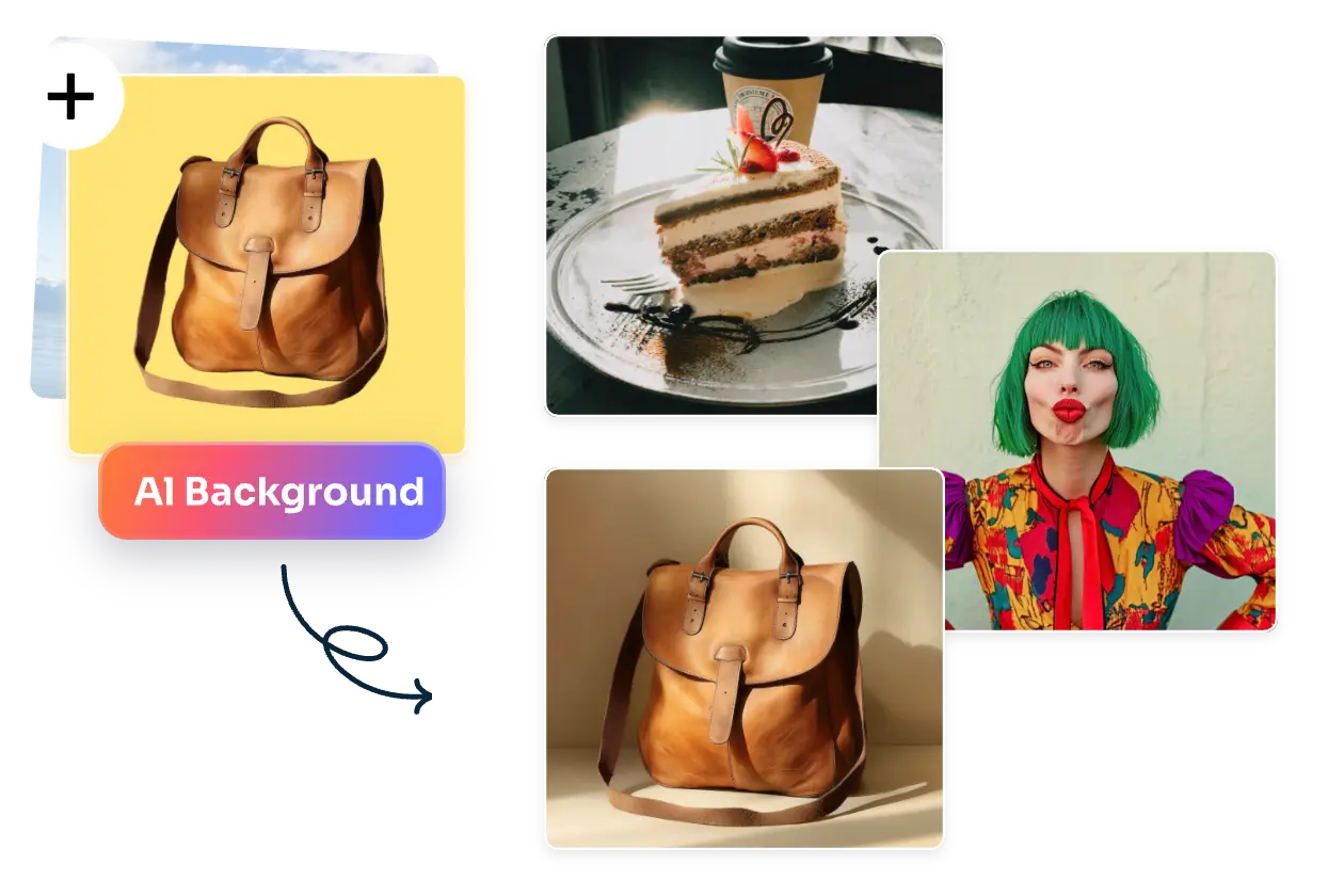 criar um fundo ai em lote para três imagens com o editor de fotografias em lote