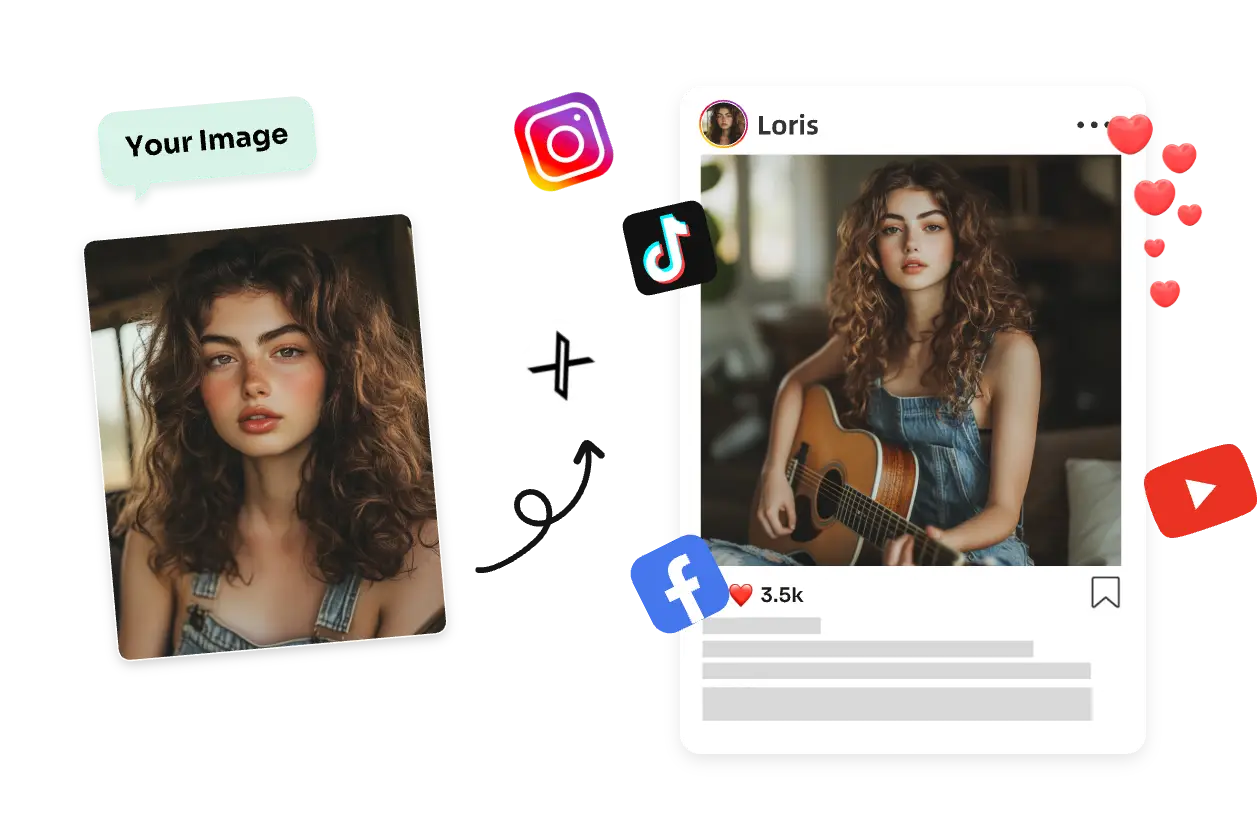 creare un effetto video di chitarra ai per la condivisione sui social media