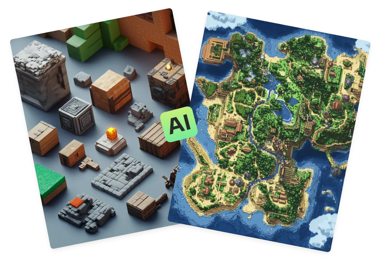 マインクラフトのゲームアセットやマップをaiで簡単に作成できる