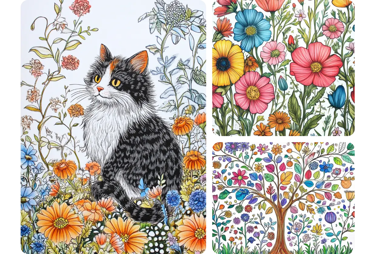 AI Easeのオンライン線画ジェネレーターで塗り絵ページを作成する