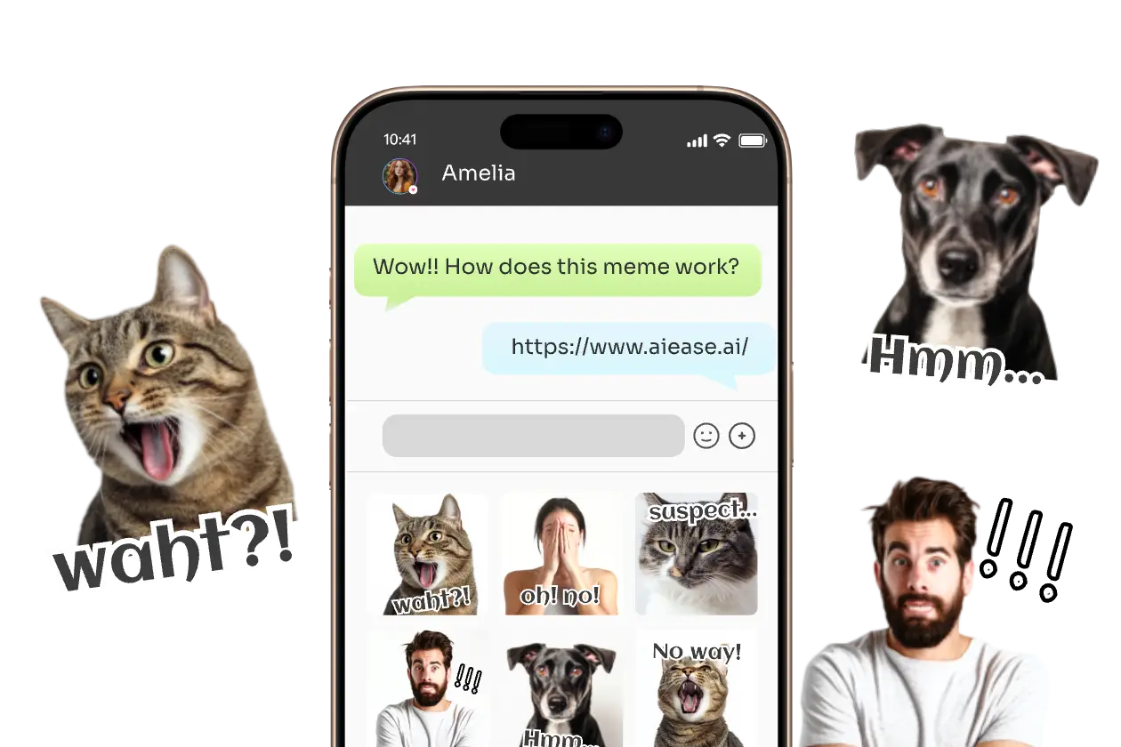 create stickers for whatsapp with AI Ease's online whatsapp sticker maker
